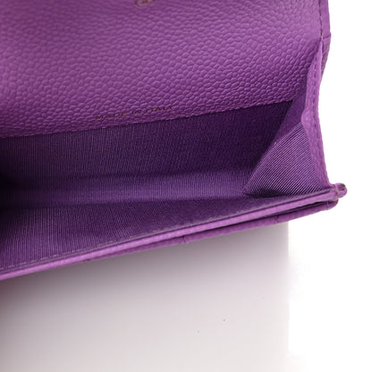 Chanel Caviar Quilted Boy Flap Card Holder Purple 5 of 9