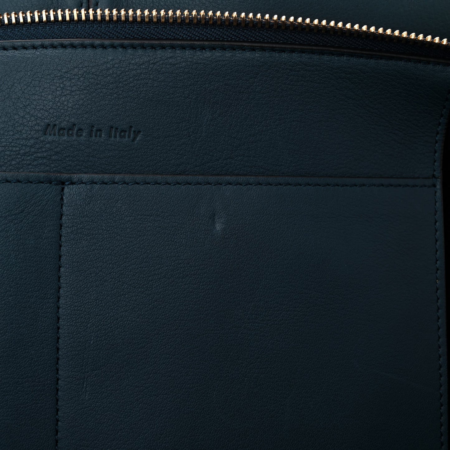 Calfskin Small Tri-Fold Shoulder Bag Steel Blue
