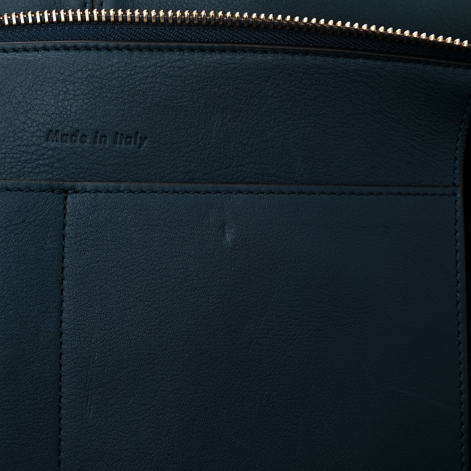 Celine Calfskin Small Tri-Fold Shoulder Bag Steel Blue 13 of 14