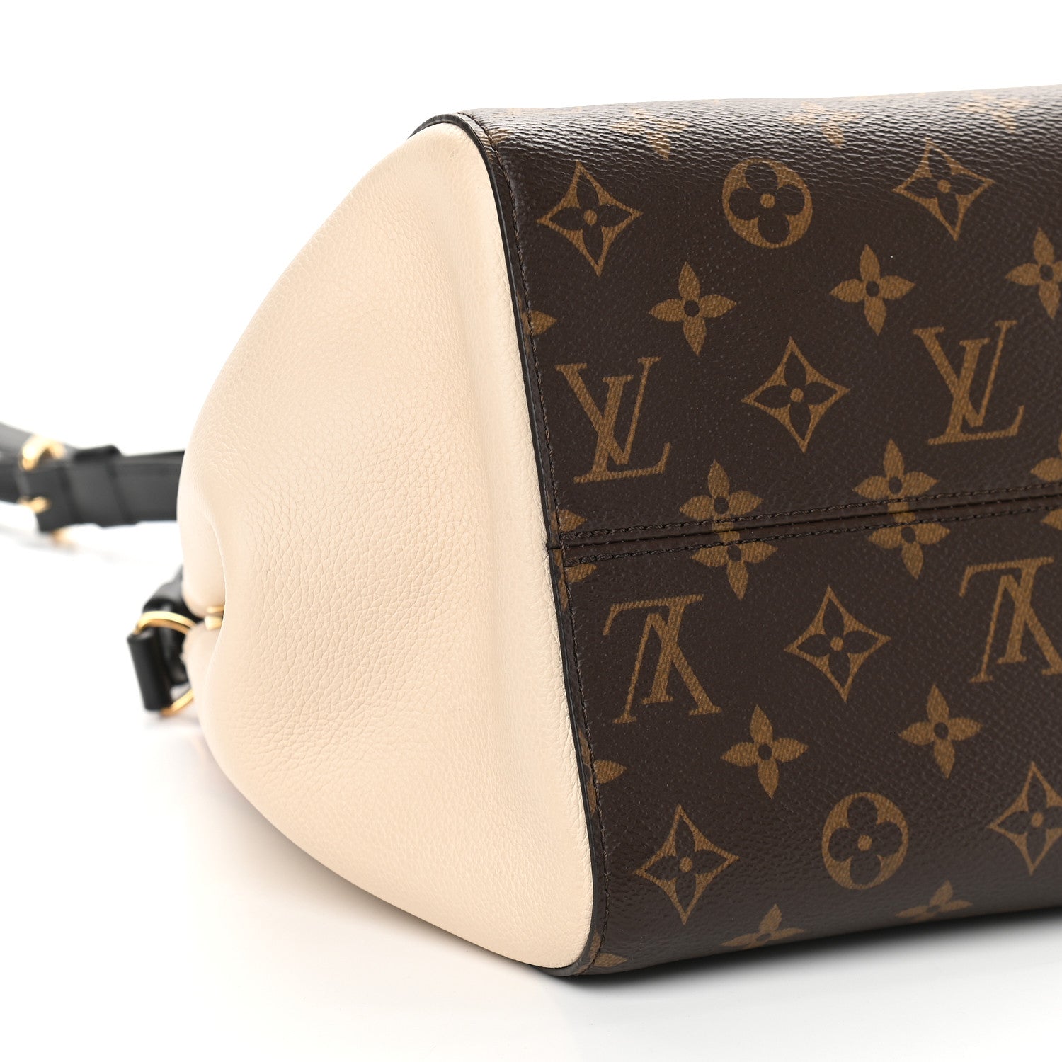 Louis Vuitton Calfskin Monogram Fold Tote PM Cerise Cream Black 8 of 9