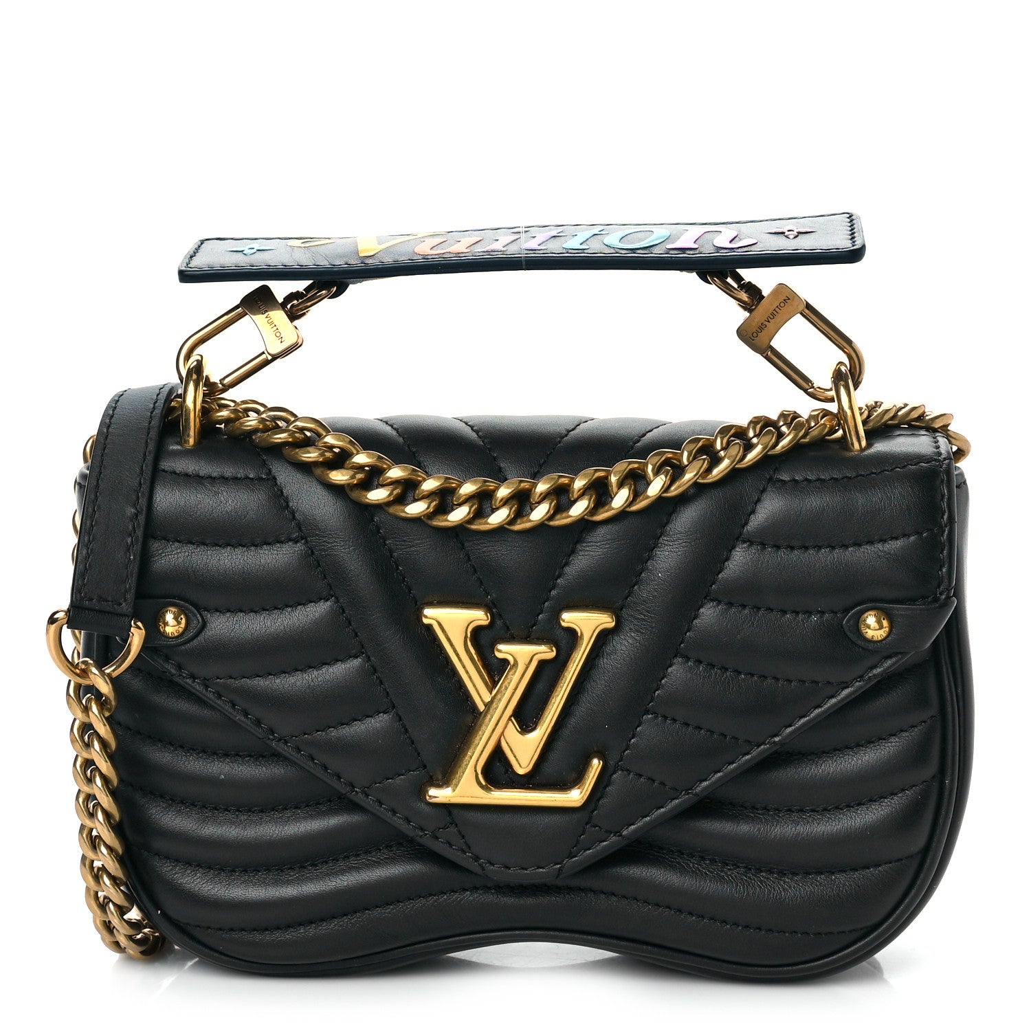 Louis Vuitton Calfskin New Wave Chain MM Black 1 of 10