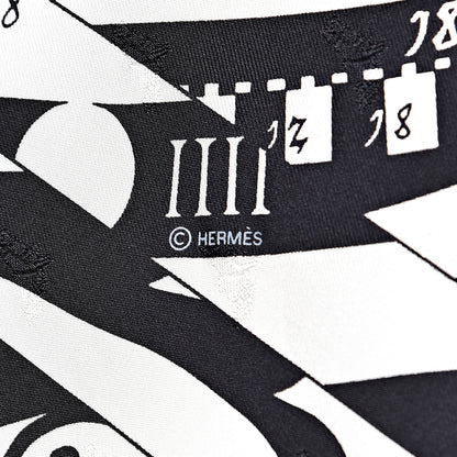 Hermes Silk Carre Astrologie Nouvelle Tattoo Scarf 90 Black White 4 of 6