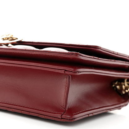 Christian Dior Lambskin Cannage My Dior Top Handle Bag Burgundy 9 of 10