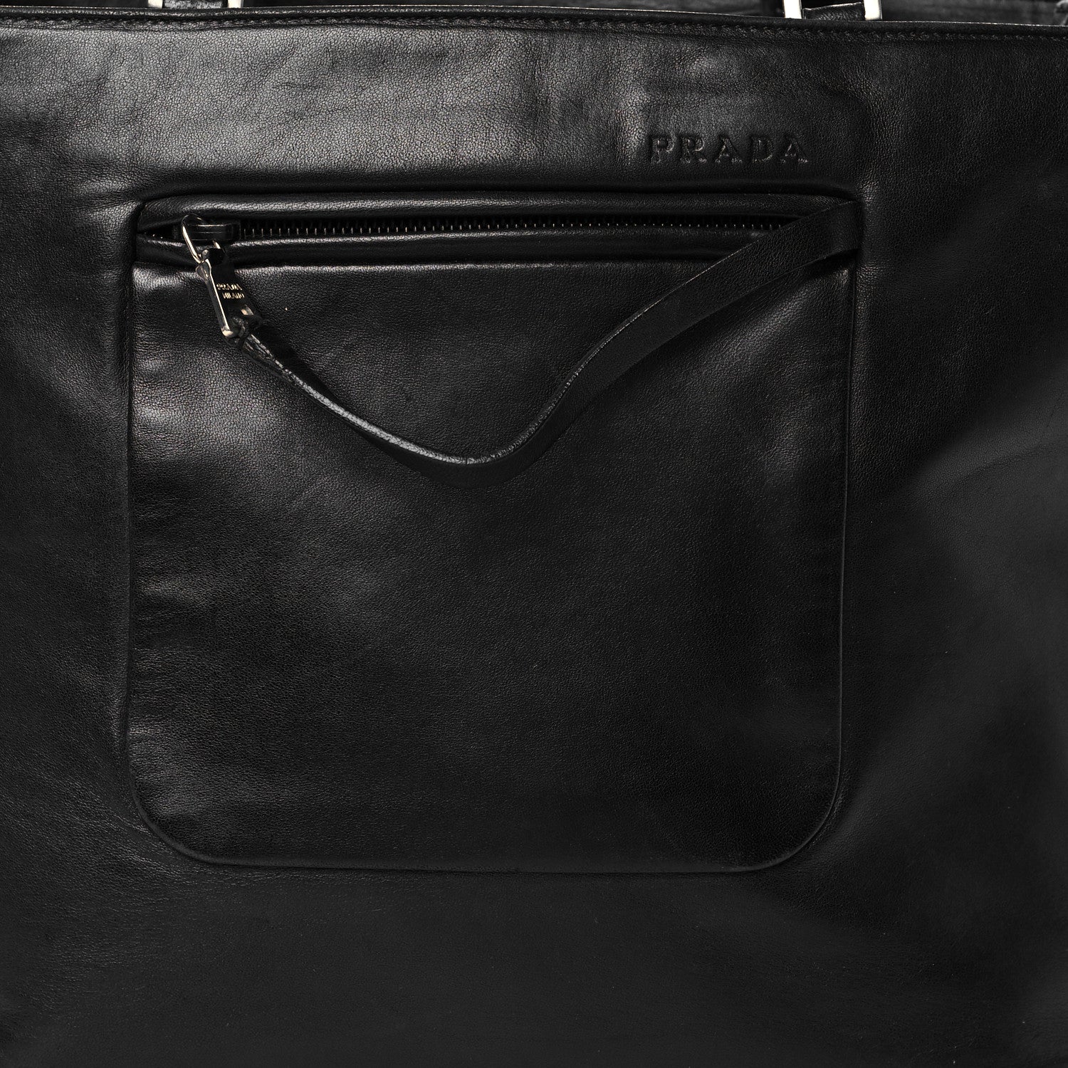 Prada Vitello Daino Shopping Tote Black 7 of 9