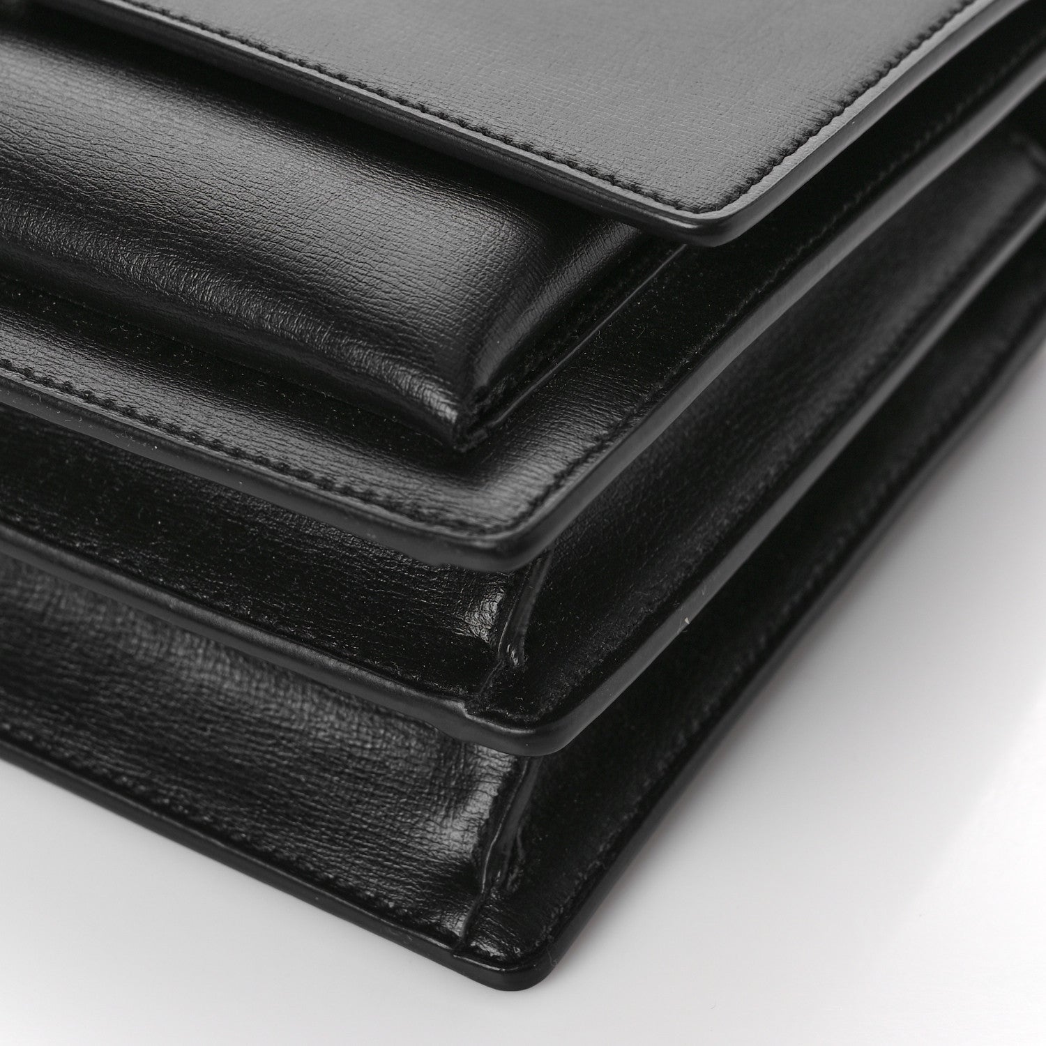 Saint Laurent Calfskin Medium Monogram Monochrome Sunset Black 9 of 9