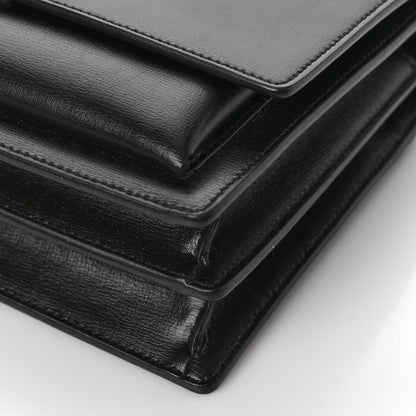 Saint Laurent Calfskin Medium Monogram Monochrome Sunset Black 9 of 9