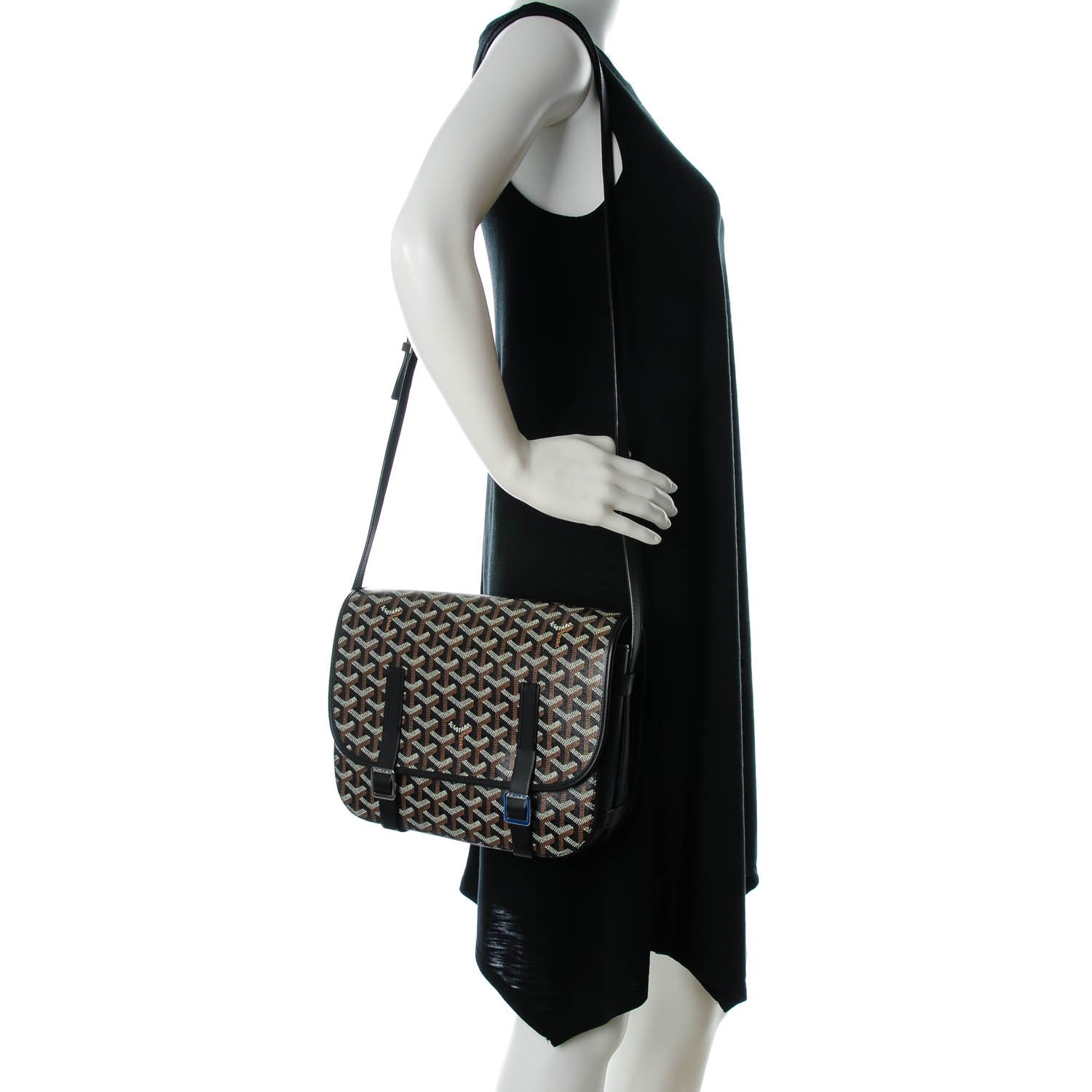 Goyard Goyardine Belvedere MM Messenger Bag Black 2 of 7