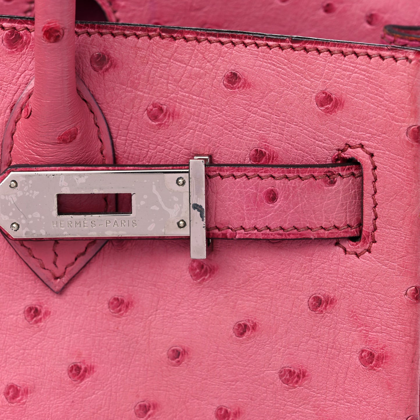 Ostrich Birkin 30 Fuchsia