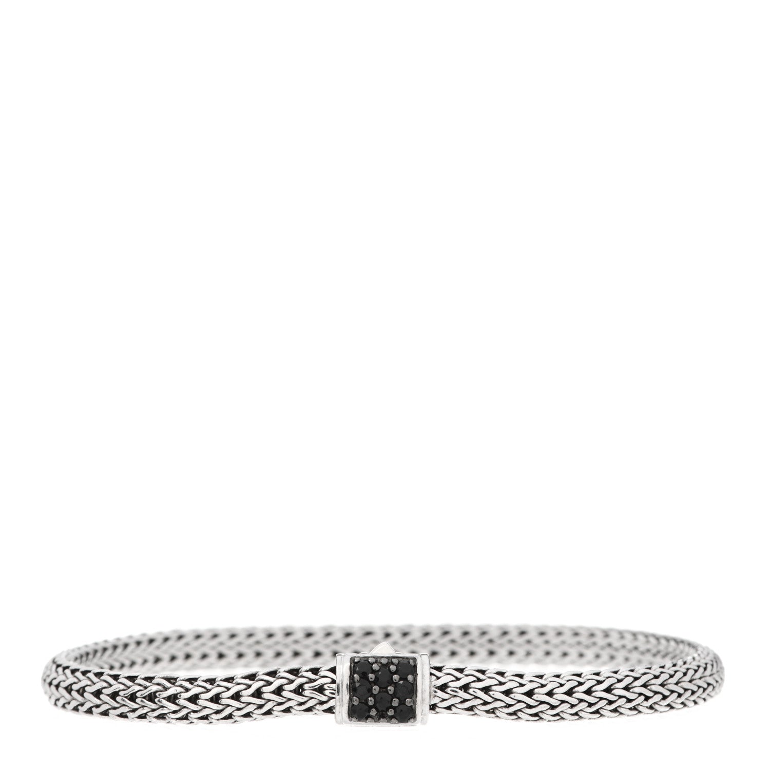 John Hardy Sterling Silver Black Sapphire 5mm Classic Chain Bracelet 1 of 3