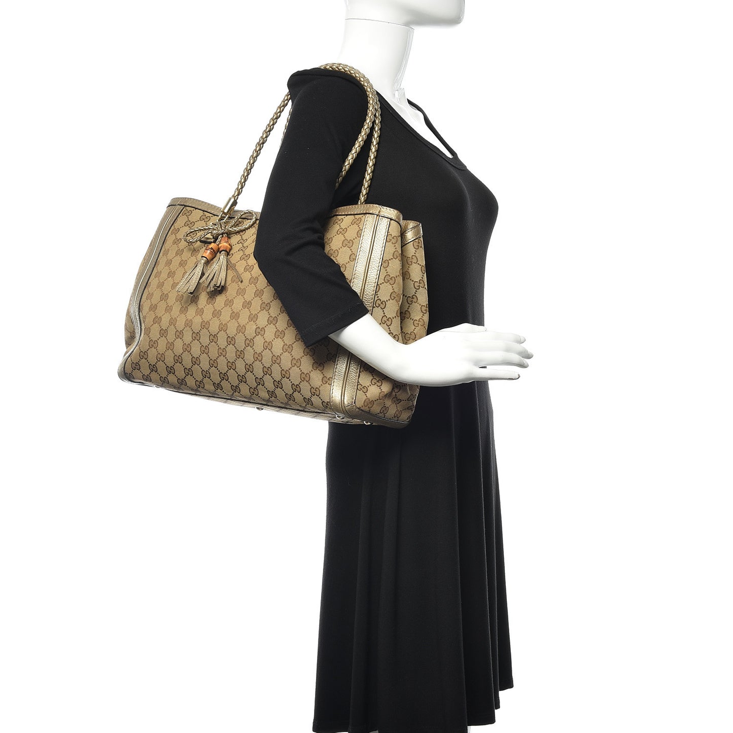 Monogram Medium Bella Tote Gold