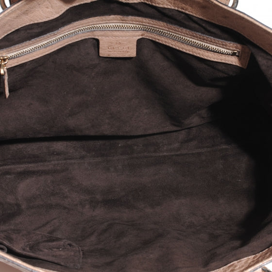 Gucci Ostrich Signoria Medium Tote Nude 5 of 7