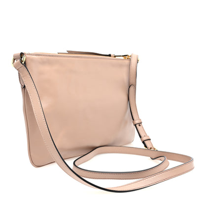 Prada Light Calfskin Triangle Crossbody Cipria 3 of 9