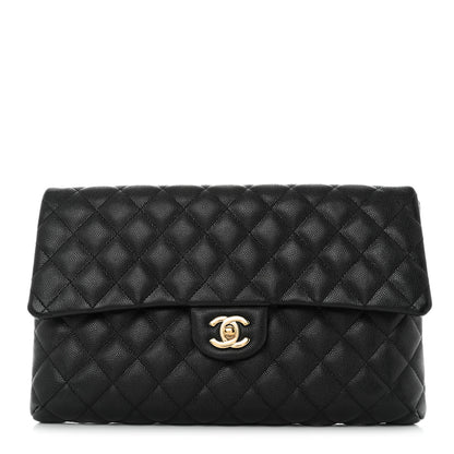 Chanel Caviar Quilted Flap Clutch Black 1 of 11