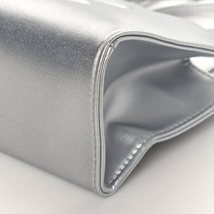 Telfar Metallic Vegan Leather Small Shopping Bag Silver 10 of 10