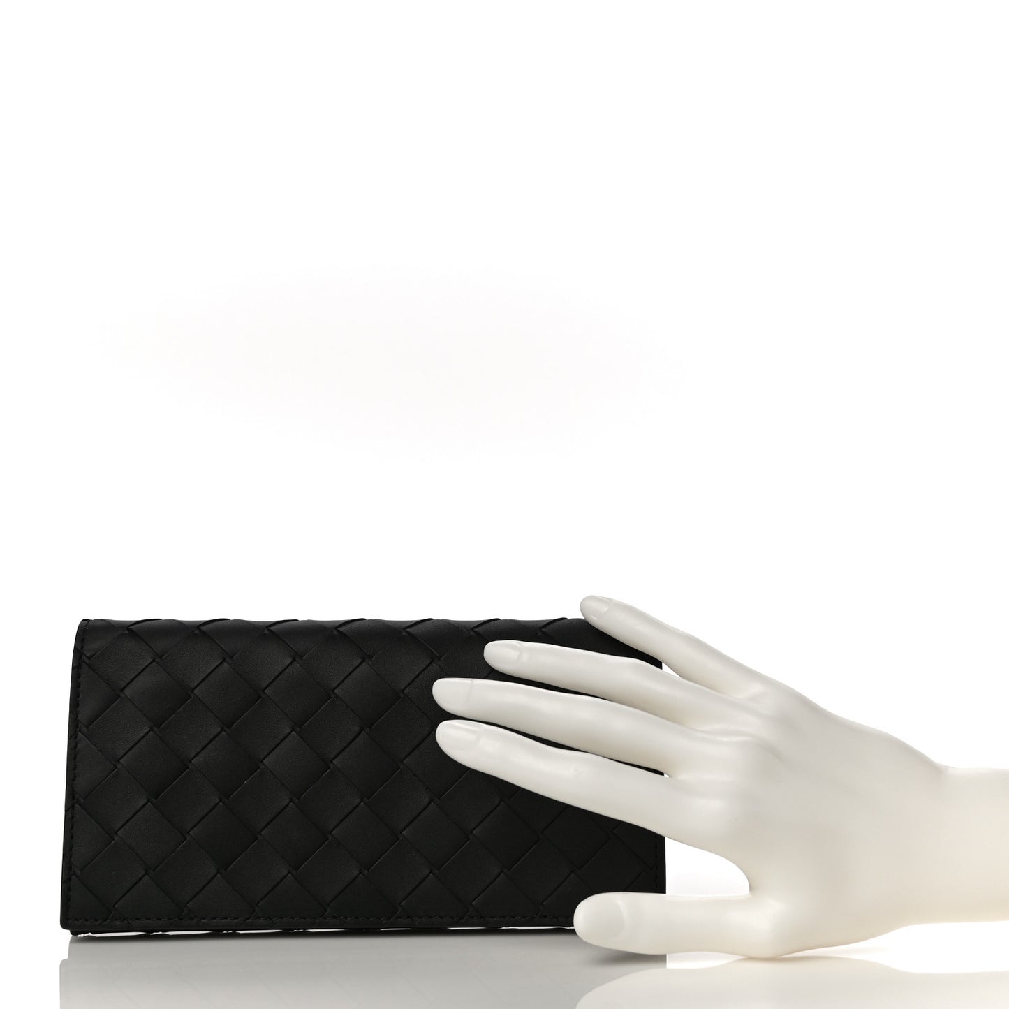 Nappa Intrecciato Long Wallet Black Grass