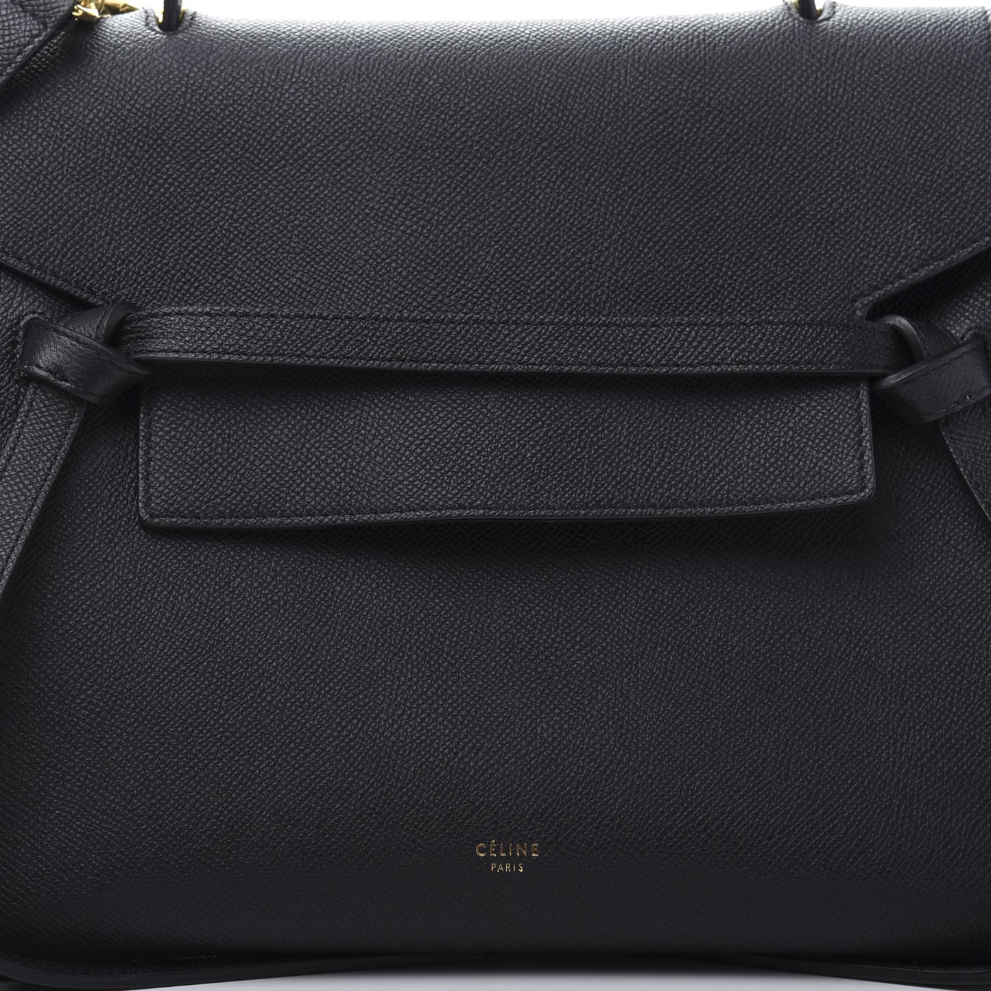 Baby Grained Calfskin Mini Belt Bag Black