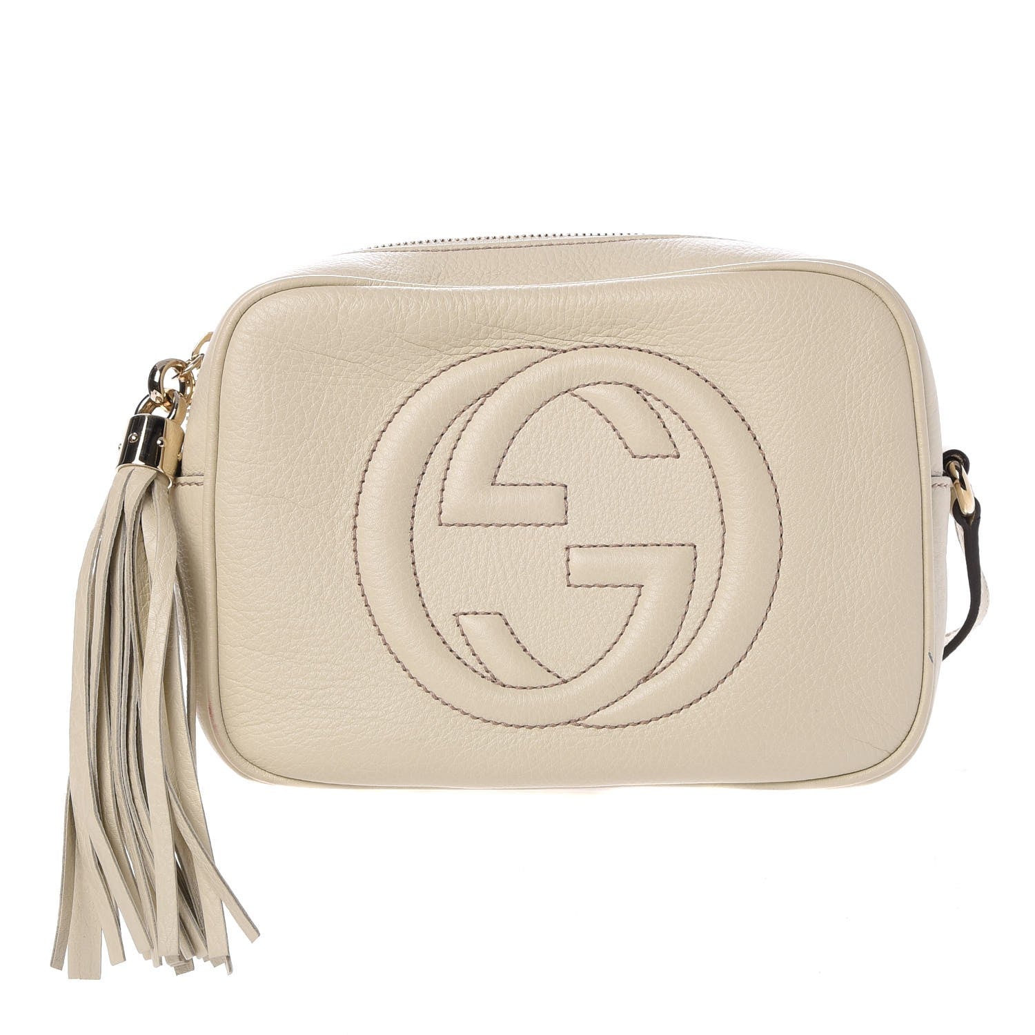 Gucci Pebbled Calfskin Small Soho Disco Bag Off White 1 of 9