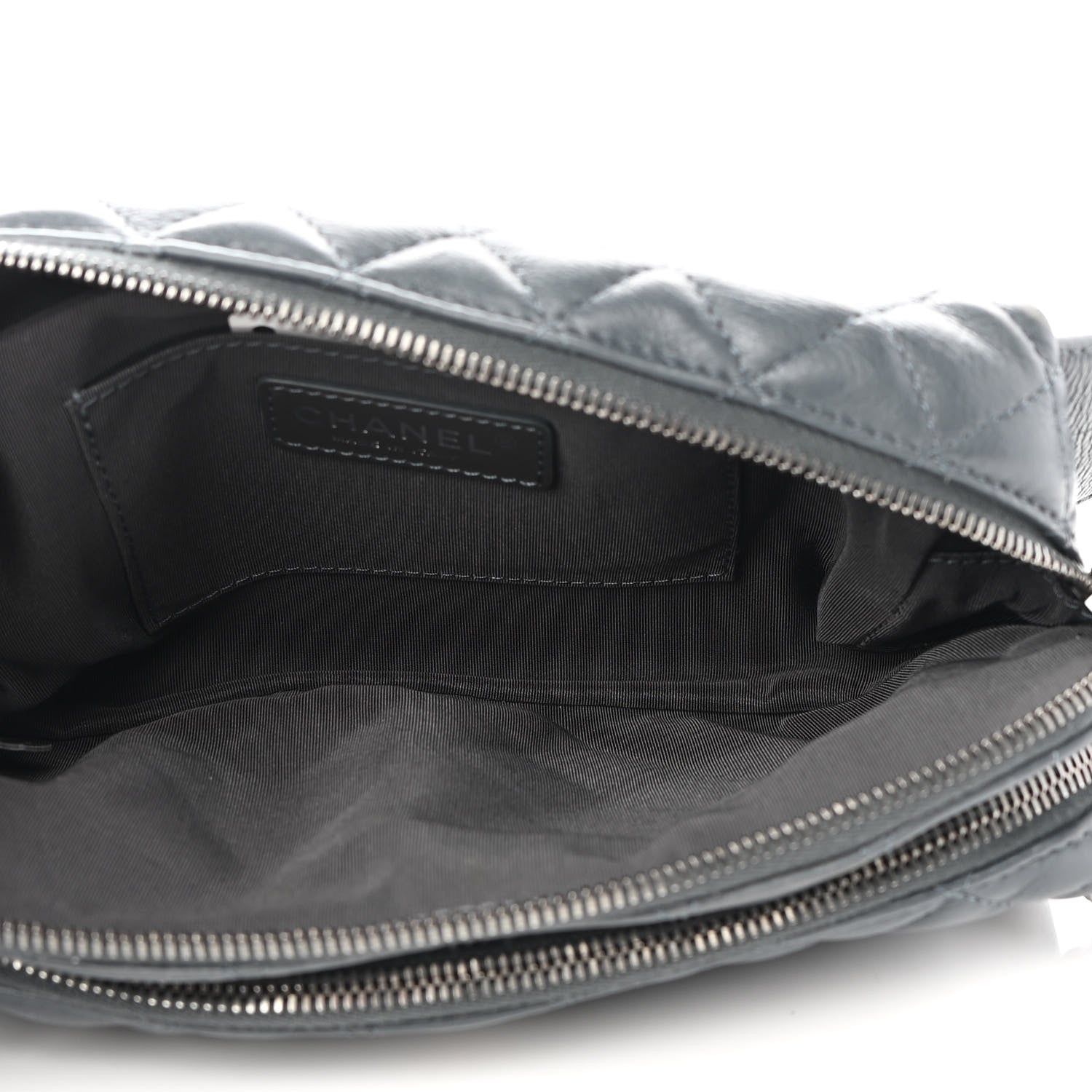 Chanel Calfskin Quilted Waist Bag Dark Grey 4 of 8