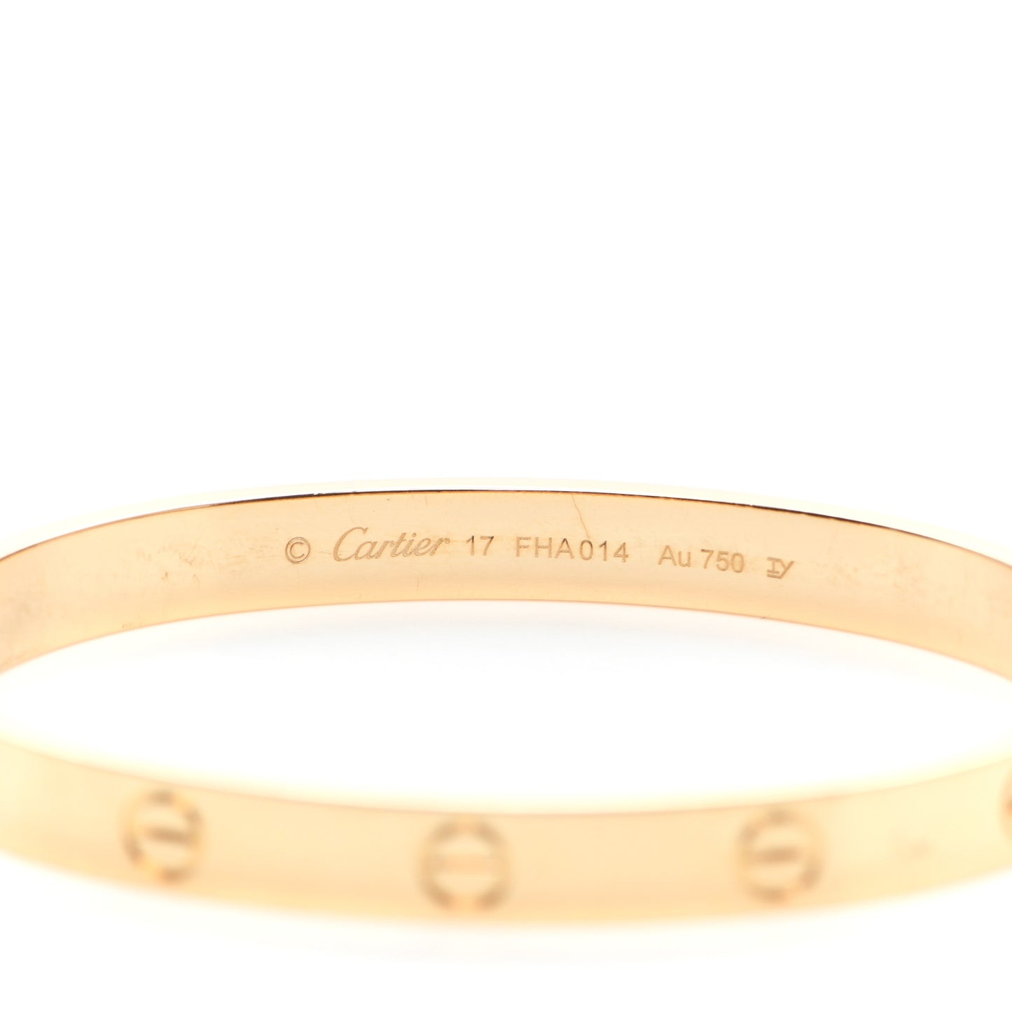 18K Yellow Gold LOVE Bracelet 17