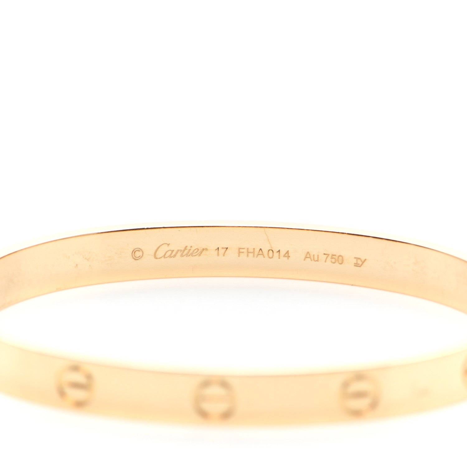 Cartier 18K Yellow Gold LOVE Bracelet 17 4 of 6