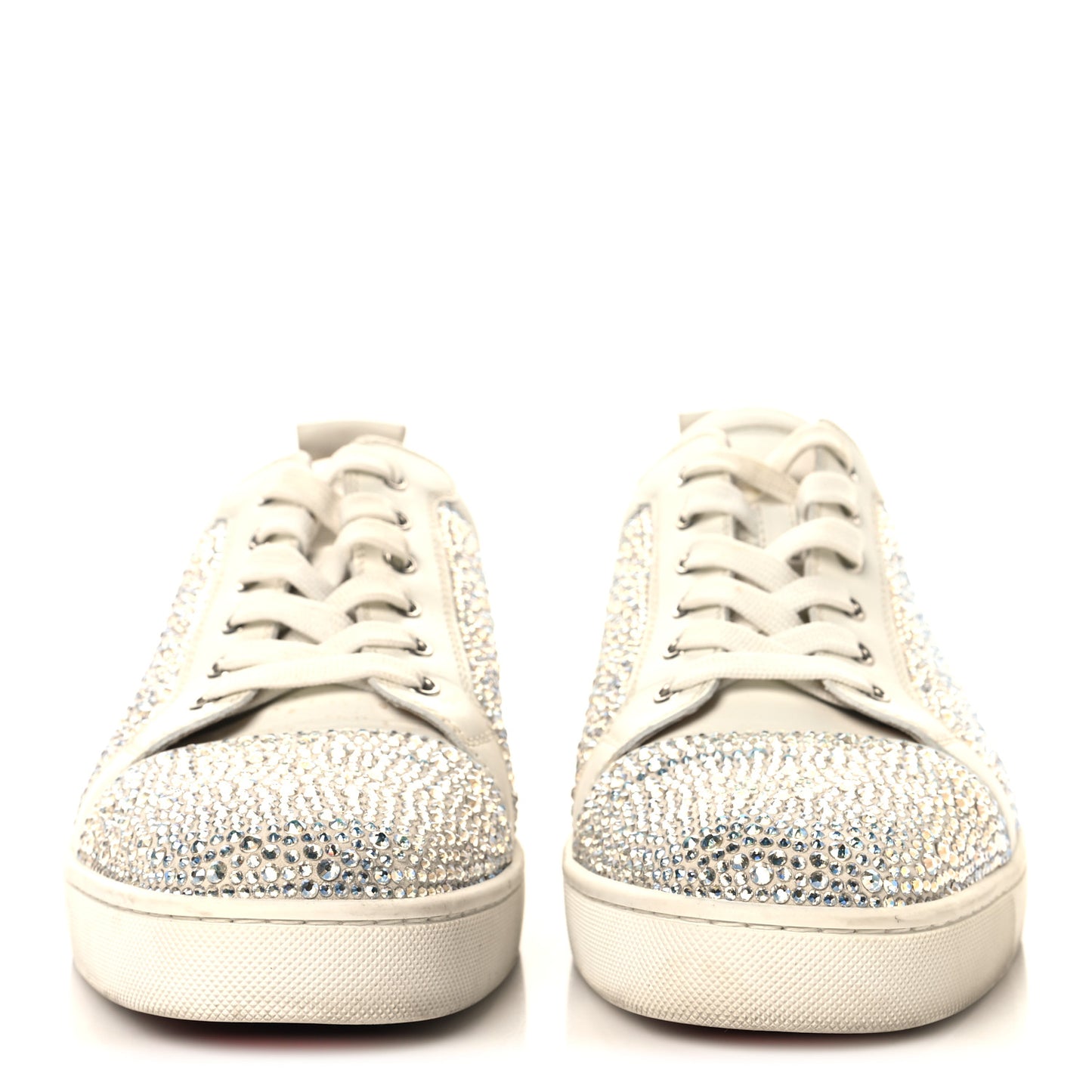 Calfskin Veau Velours Strass Mens Louis Junior Flat Sneakers 46 Latte