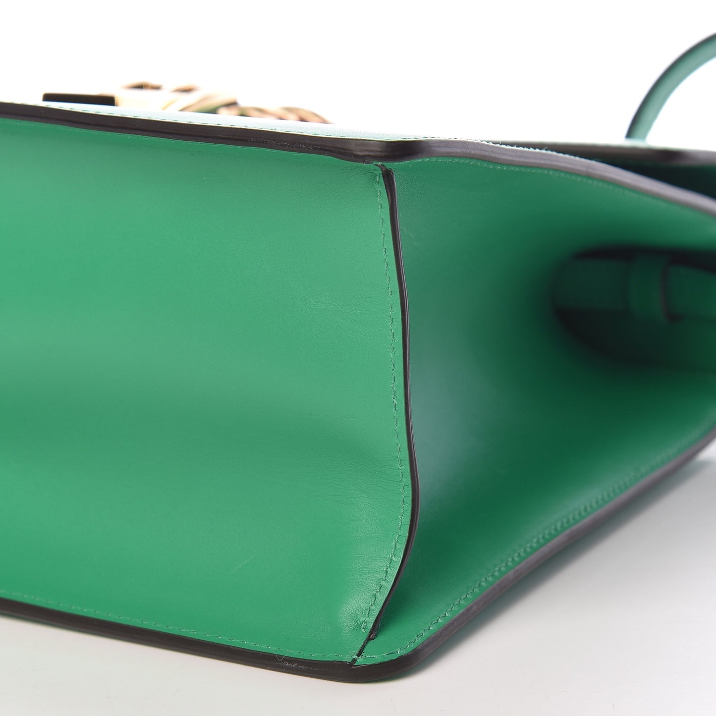 Vitello Fontanella Web Medium Sylvie Top Handle Bag Synthetic Green Garden