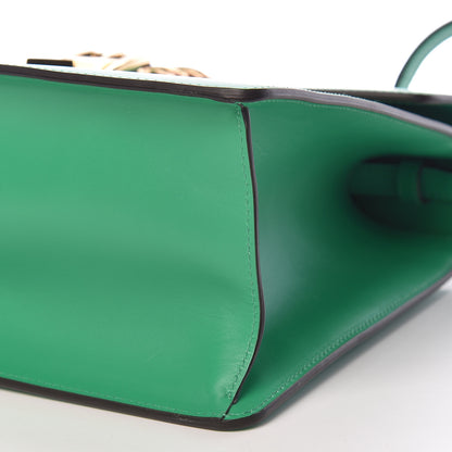 Gucci Vitello Fontanella Web Medium Sylvie Top Handle Bag Synthetic Green Garden 12 of 12