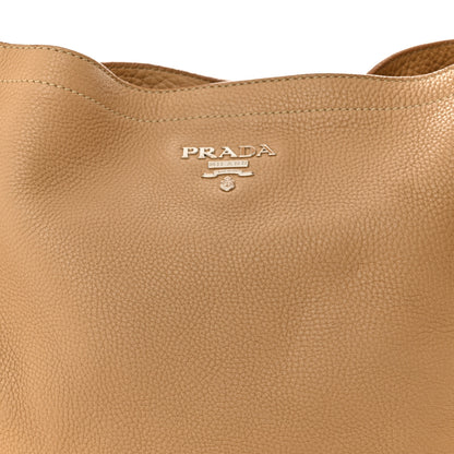 Prada Vitello Daino Side Pocket Hobo Sabbia 8 of 17