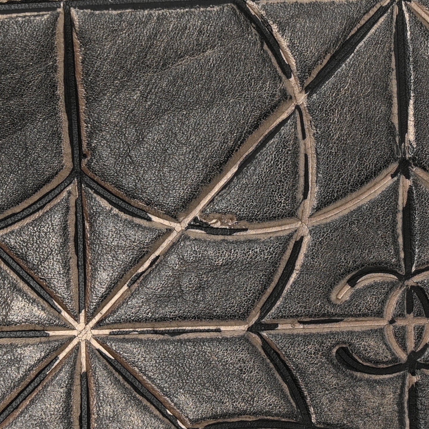 Metallized Effect Embossed Calfskin Quilted Paris Moscou Moujik Flap Black