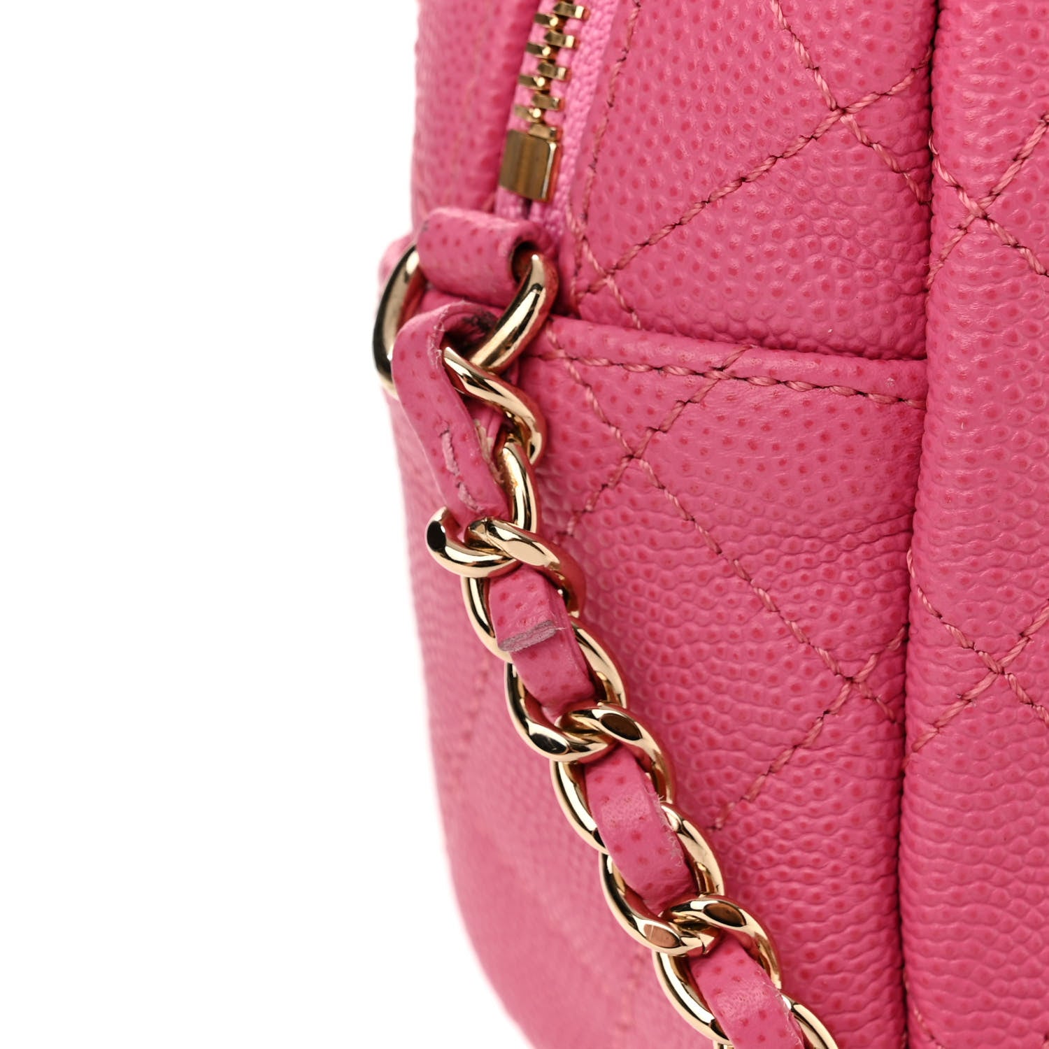 Chanel Caviar Quilted CC Day Camera Case Pink 13 of 14