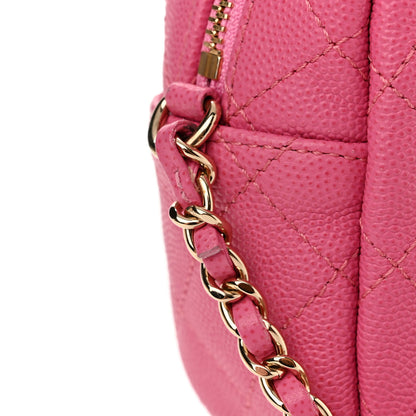 Chanel Caviar Quilted CC Day Camera Case Pink 13 of 14