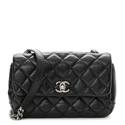 Chanel Aged Calfskin Quilted Mini Lady Pearly Flap Black 1 of 10