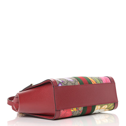 Gucci GG Supreme Monogram Flora Web Small Ophidia Tote Bag Red 4 of 9