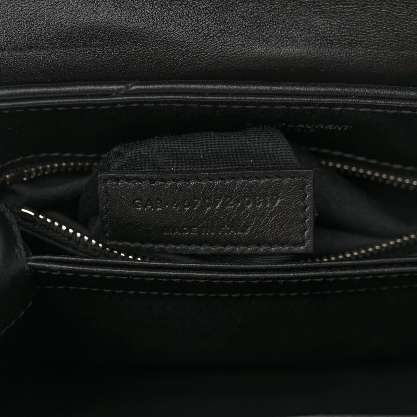 Calfskin Y Quilted Monogram Toy Loulou Crossbody Bag Black