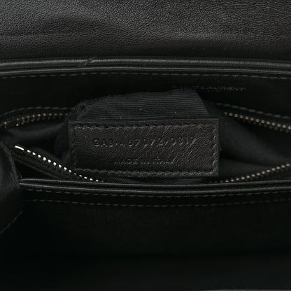 Saint Laurent Calfskin Y Quilted Monogram Toy Loulou Crossbody Bag Black 7 of 10