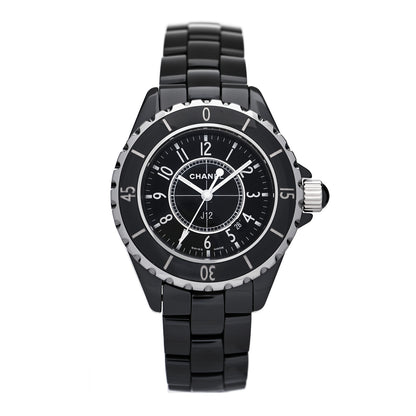 Chanel Stainless Steel Ceramic 33mm J12 Quartz Watch Black 1 of 5