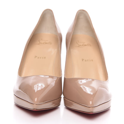 Christian Louboutin Patent Pigalle Plato 100 Pumps 39 Nude 2 of 8