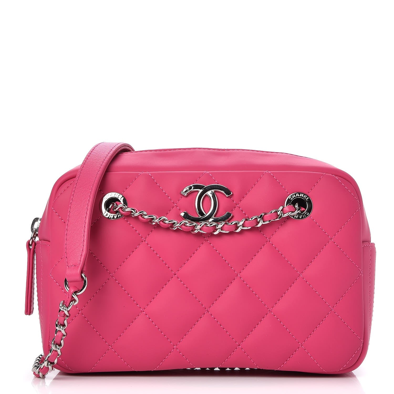 Chanel Rubber Quilted Lambskin Coco Rain Camera Bag Pink 1 of 10