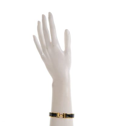 Hermes Enamel Narrow Clic Clac H Bracelet GM Black 2 of 4