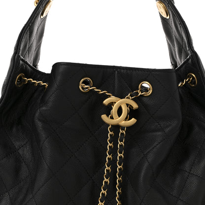 Chanel Caviar Quilted Medium Chanel 25 Handbag Black 9 of 12