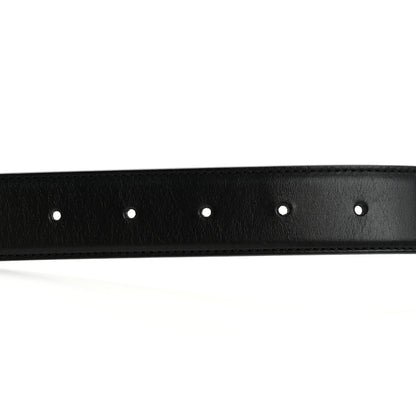 Saint Laurent Smooth Calfskin Monogram Square Buckle Belt 80 Black 3 of 8