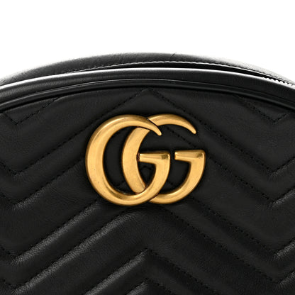 Gucci Calfskin Matelasse GG Marmont Belt Bag 85 34 Black 7 of 13