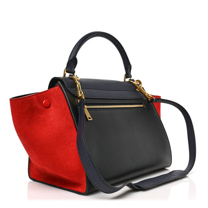Celine Bullhide Calfskin Medium Tri-Color Trapeze Carmin 3 of 8