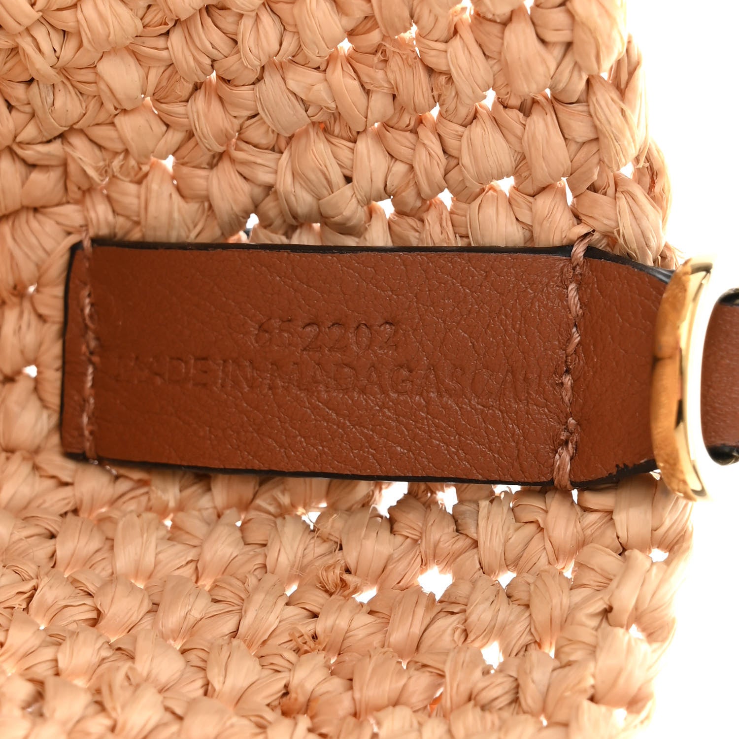 Loewe Raffia Mini Slit Tote Bag Natural Tan 7 of 10