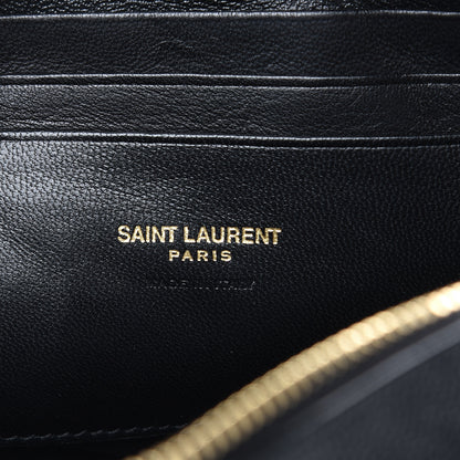 Saint Laurent Grain De Poudre Matelasse Monogram Mini Lou Camera Bag Black 5 of 9