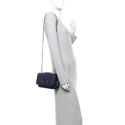 Chanel Caviar Quilted Small CC Filigree Flap Navy 2 of 14