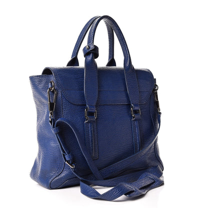 3.1 Phillip Lim 3.1 Textured Calfskin Large Pashli Satchel Cobalt 4 of 26