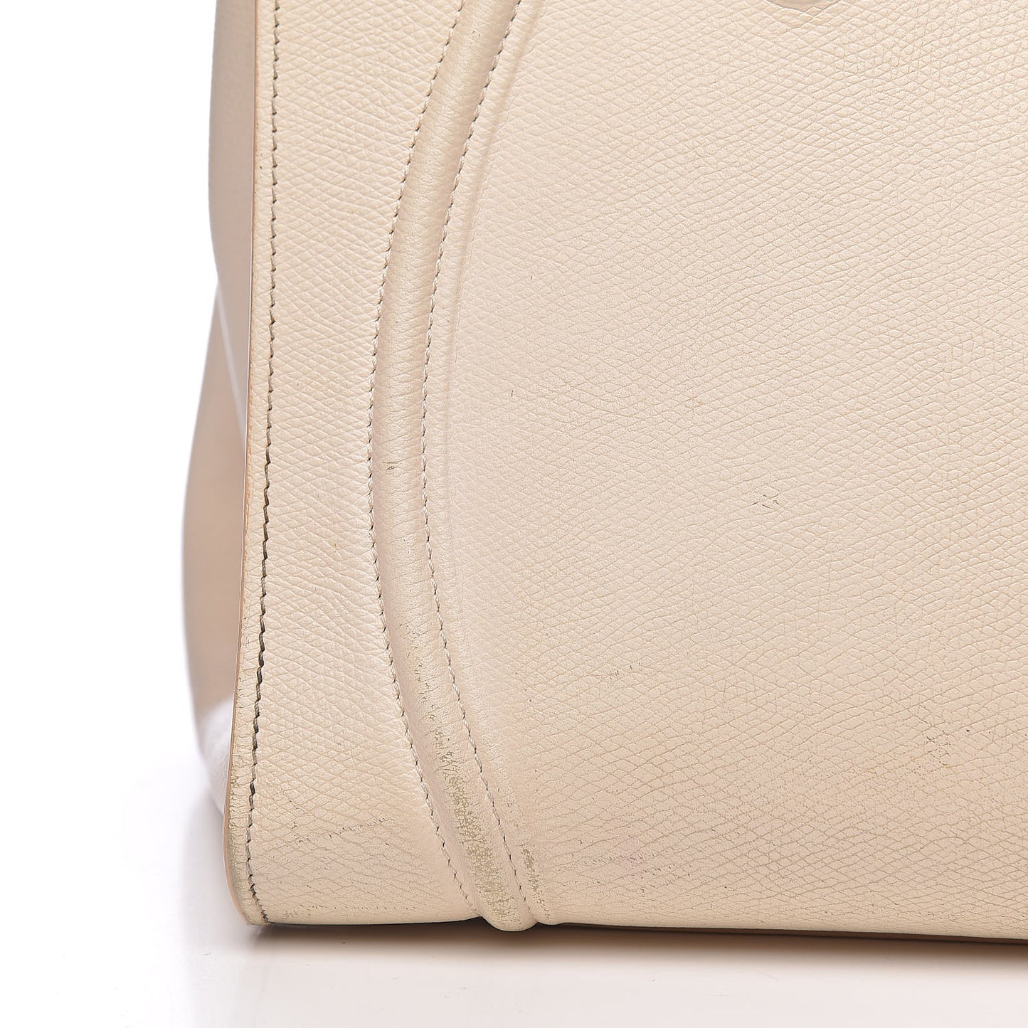 Grained Calfskin Medium Phantom Luggage Cream