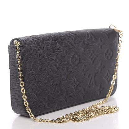 Louis Vuitton Empreinte Pochette Felicie Chain Wallet Black 4 of 10