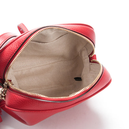 Gucci Pebbled Calfskin Small Soho Disco Bag Tabasco Red 5 of 7